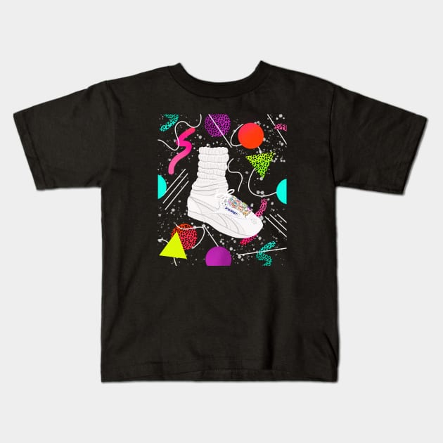 80’s sneaker Kids T-Shirt by jenblove